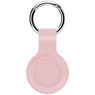 AirTag case shock series - siliconen sleutelhanger met ring - roze - thumbnail