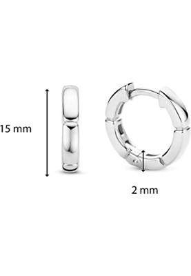 TI SENTO-Milano 7889SI Oorringen zilver 2 x 15 mm TI SENTO-Milano 7889SI Oorringen zilver 2 x 15 mm