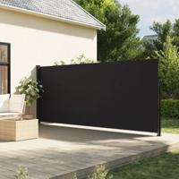 VidaXL Windscherm uittrekbaar 160x600 cm zwart - thumbnail