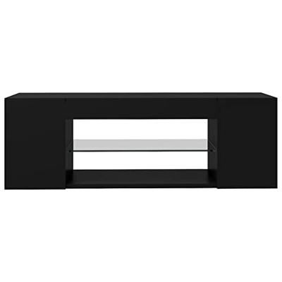 VidaXL Tv-meubel met led-verlichting 90x39x30 cm zwart