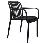 Vita Porto Stapel Tuinstoel - Zwart - thumbnail