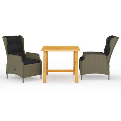 3-delige Tuinset bruin