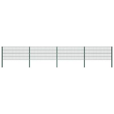 Schuttingpaneel met palen 6,8x0,8 m ijzer groen