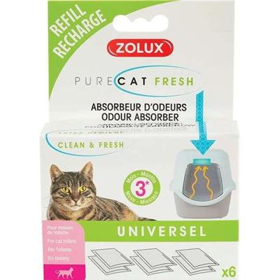ZOLUX CLEAN & FRESH UNIVERSEEL FILTER KATTENBAK 6 ST ZOLUX CLEAN & FRESH UNIVERSEEL FILTER KATTENBAK 6 ST