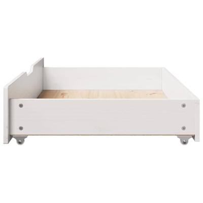 VidaXL Bedlades 2 st 90x55x17 cm massief grenenhout wit VidaXL Bedlades 2 st 90x55x17 cm massief grenenhout wit