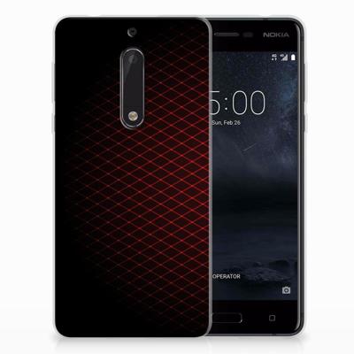 Nokia 5 | TPU bumper | Geruit Rood