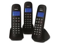 Profoon PDX-300 drievoudige telefoon, zwart - perfecte geluidskwaliteit - verlicht display (PDX-300 drievoudig) - thumbnail