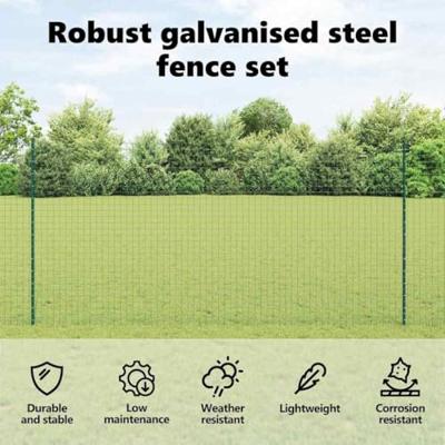 VidaXL Afrasteringspaal 22 pcs groen 200 cm staal