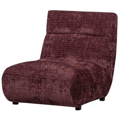 WOOOD Fauteuil 'Observe' Chenille, kleur Aubergine