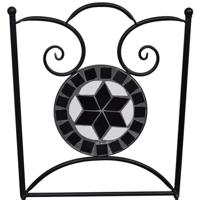 Bistrostoelen inklapbaar 2 st keramiek zwart en wit - thumbnail