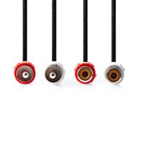Nedis Stereo-Audiokabel | 2x RCA Male | 2x RCA Female | 2 m | 1 stuks - CAGB24205BK20 CAGB24205BK20 - thumbnail