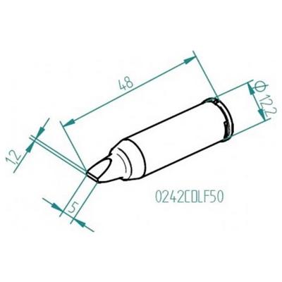 Ersa 0242CDLF50 Soldeerpunt Beitelvorm Grootte soldeerpunt 5 mm Inhoud: 1 stuk(s)