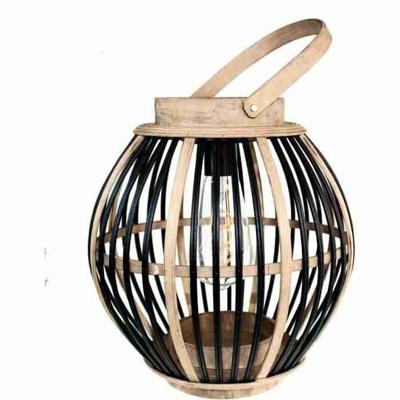 Bamboe solarlamp - Olivie - Zwart