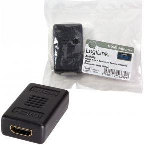 LogiLink AH0006 HDMI Adapter [1x HDMI-bus - 1x HDMI-bus] Zwart 0 mm