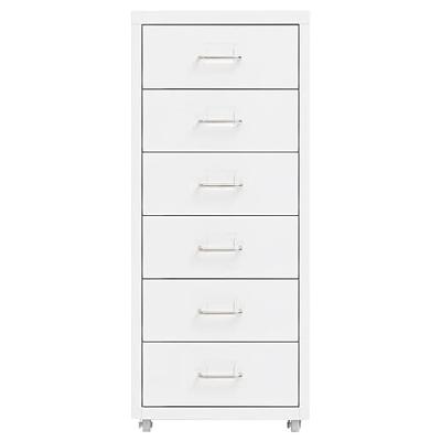 Ladeblok verrijdbaar 28x41x69 cm metaal wit