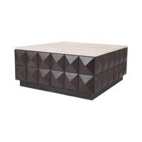 Richmond Salontafel 'Claremont' Eiken en travertin, 90 x 90cm - thumbnail