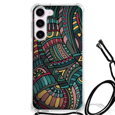 Samsung Galaxy S23 Doorzichtige Silicone Hoesje Aztec Samsung Galaxy S23 Doorzichtige Silicone Hoesje Aztec