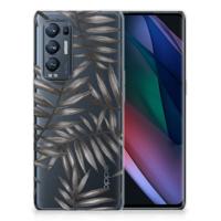 OPPO Find X3 Neo | TPU Case | Leaves Grey - thumbnail
