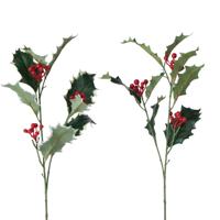 Boltze Home Decoratietak hulst met rode besjes h50cm - thumbnail