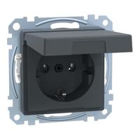 Merten MEG2311-0414 Wandcontactdoos System M Antraciet 1 stuk(s) - thumbnail