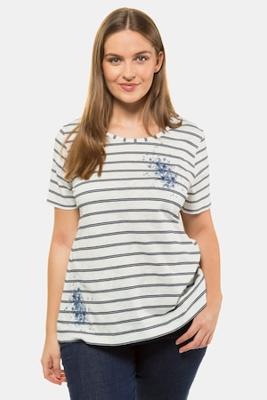 Ulla Popken T-shirt, classic, bloemenmotief - Grote Maten Ulla Popken T-shirt, classic, bloemenmotief - Grote Maten
