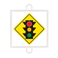 WARNING TRAFFIC SIGN PANEL NO. 1 (RED TRAFFIC LIGHT) - thumbnail
