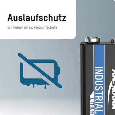 Ansmann Lithium Industrial 6LR61 9V batterij (blok) Lithium 1200 mAh 9 V 5 stuk(s) Ansmann Lithium Industrial 6LR61 9V batterij (blok) Lithium 1200 mAh 9 V 5 stuk(s)