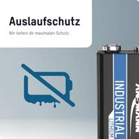 Ansmann Lithium Industrial 6LR61 9V batterij (blok) Lithium 1200 mAh 9 V 5 stuk(s) - thumbnail