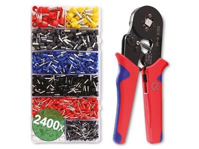 Quadrios 22T007 22T007 Krimptangset Adereindhulzen 0.25 tot 10 mm² Incl. assortiment adereindhulzen Quadrios 22T007 22T007 Krimptangset Adereindhulzen 0.25 tot 10 mm² Incl. assortiment adereindhulzen