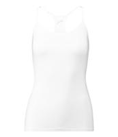 Dames hemd Racerback - Tank top - Wit & Grijs - Vrouwen onderhemd modal - katoen - Spaghetti bandjes - XS - Top - Singlet - thumbnail