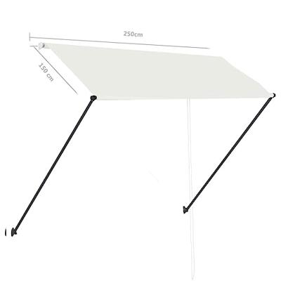 VidaXL Luifel uittrekbaar met led 250x150 cm crème