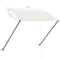 VidaXL Luifel uittrekbaar met led 250x150 cm crème - thumbnail