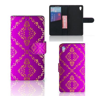 Wallet Case Sony Xperia Z3 Barok Roze
