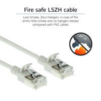 ACT DC7002 LSZH U/FTP CAT6A Datacenter Slimline Patchkabel Snagless | RJ45 Connectoren | Grijs | 2 meter - thumbnail