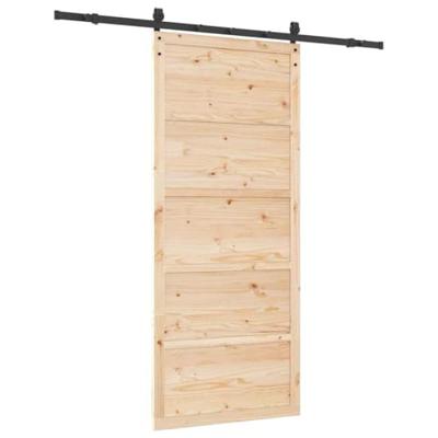 Schuifdeur Bruin 90 x 208 cm Massief grenenhout