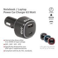 club3D CAC-1922 USB-oplader 63 W 1x USB-A, 1x USB-C Zwart Binnen - thumbnail
