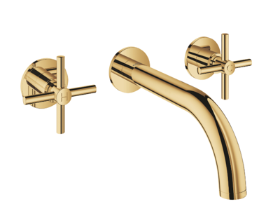 GROHE Atrio driegats wastafelkraan met twee kruisgrepen, Cool Sunrise