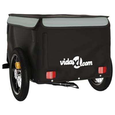 Fietstrailer 30 kg ijzer zwart en grijs - thumbnail