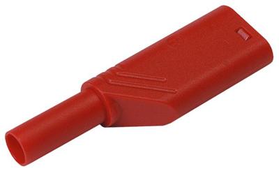 SKS Hirschmann LAS S WS Veiligheids-lamellenstekker Stekker, recht Stift-Ø: 4 mm Rood 1 stuk(s)