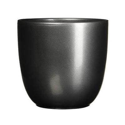 Bloempot Pot rond es/10.5 tusca 11 x 12 cm antraciet Mica - Mica decorations
