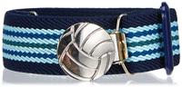 Playshoes riem elastisch met clip voetbal marine streep Maat - thumbnail