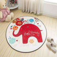 Circulaire water opname tapijt floot mat cartoon deur mat diameter: 60cm (olifant) - thumbnail