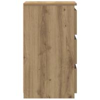 Nachtkastjes 2 st 40x35x62,5 cm bewerkt hout artisanaal eiken - thumbnail