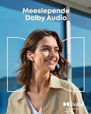 Soundcore Liberty 5 by Anker, draadloze oordoppen met noise-cancelling, 2x sterkere stemonderdrukking, Dolby Audio, 6 microfoons met AI, snelladen en lange batterijduur