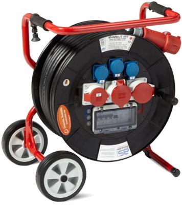 Schwabe Mammoet haspel H07RN-F5G6 3x230V, 1x400V/16A, 2x400V/32A 40m