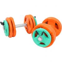 Dumbellset 30 kg Gripper Gietijzer Rubber Coating - Veersluiting - thumbnail