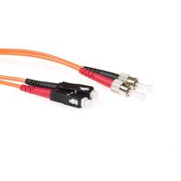 ACT 1,5 meter LSZH Multimode 62.5/125 OM1 glasvezel patchkabel duplex met ST en SC connectoren - thumbnail