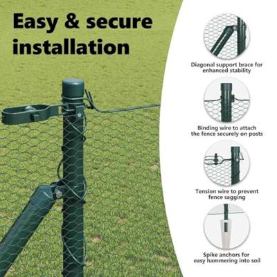 VidaXL Afrasteringspaal groen 10 x 1 m (13 mm gaas) staal en pvc