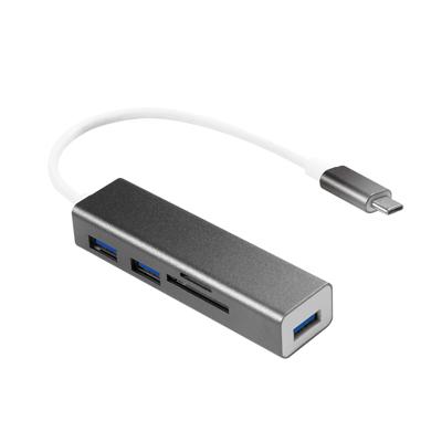 LogiLink UA0305 USB hub 3x USB A 1x kaartlezer