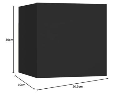 Nachtkastjes 2 st 30,5x30x30 cm spaanplaat zwart